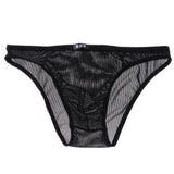 Maxbell Mens Bikini Briefs Underpants Mesh See Through Sexy Pants Glitter XL black - Aladdin Shoppers