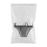 Maxbell Mens Bikini Briefs Underpants Mesh See Through Sexy Pants Glitter XL black - Aladdin Shoppers