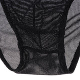 Maxbell Mens Bikini Briefs Underpants Mesh See Through Sexy Pants Glitter XL black - Aladdin Shoppers