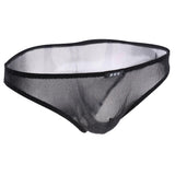 Maxbell Mens Bikini Briefs Underpants Mesh See Through Sexy Pants Glitter XL black - Aladdin Shoppers