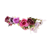 Maxbell Maxbell Wedding Party Festival Garlands Hairband Flower Headband -Baby Girls  purple