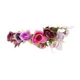 Maxbell Wedding Party Festival Garlands Hairband Flower Headband -Baby Girls purple - Aladdin Shoppers