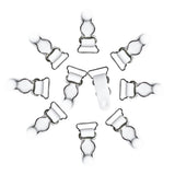 Maxbell 20Pcs White Women Garter Belt Straps Grip Stocking Suspender Hooks 20mm+26mm