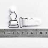 Maxbell 20Pcs White Women Garter Belt Straps Grip Stocking Suspender Hooks 20mm+26mm