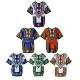 Maxbell 2 Pieces Unisex African Dress Cotton Dashiki Ethnic Caftan Rappers Shirt
