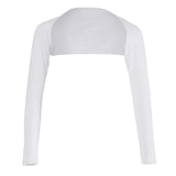 Elegant One-piece Long Sleeve Arm Cover Shrug Bolero Hijab Muslim White