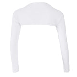 Elegant One-piece Long Sleeve Arm Cover Shrug Bolero Hijab Muslim White