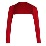 Maxbell Black Red Women One-piece Long Sleeve Arm Cover Shrug Bolero Hijab Muslim