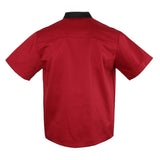 Maxbell Unisex Chef Jacket Mesh Short Sleeves Hotel Kitchen Chefwear Coat M Red - Aladdin Shoppers
