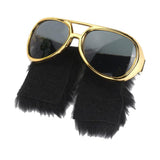 Maxbell 4 Pieces Sunglasses Funny Beard Glasses 70s Disco Costume Prop