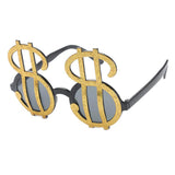 Maxbell 2xNovelty Gold US Dollar Sunglasses Red Lips Eye Glasses Funny Costume Party