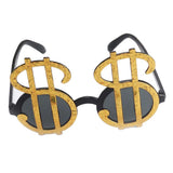 Maxbell 2xNovelty Gold US Dollar Sunglasses Red Lips Eye Glasses Funny Costume Party