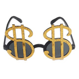 Maxbell 2xNovelty Gold US Dollar Sunglasses Red Lips Eye Glasses Funny Costume Party