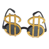 Maxbell 2xNovelty Gold US Dollar Sunglasses Red Lips Eye Glasses Funny Costume Party