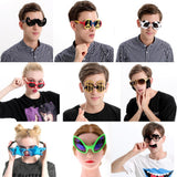 Maxbell 2xNovelty Gold US Dollar Sunglasses Red Lips Eye Glasses Funny Costume Party