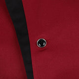 Maxbell Unisex Red Chef Jacket Coat Short Sleeves Shirt Hat Hotel Kitchen Uniform M