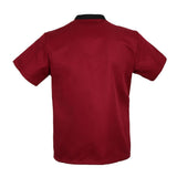 Maxbell Unisex Red Chef Jacket Coat Short Sleeves Shirt Hat Hotel Kitchen Uniform M