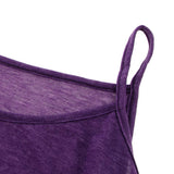 Maxbell Maxbell Women Sexy Spaghetti Strap Tank Tops V Neck Pleated Camisole Purple S