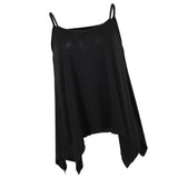 Maxbell Maxbell Women Sexy Spaghetti Strap Tank Tops V Neck Pleated Camisole Black S