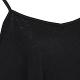 Maxbell Maxbell Women Sexy Spaghetti Strap Tank Tops V Neck Pleated Camisole Black M