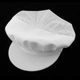 Maxbell 10 Piece Adjustable Elastic Cook Chef Cap Unisex White Dustproof Cooking Hat