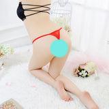 Maxbell Maxbell Women Sexy Embroidered Heart Shaped Lace Underwear G-string Briefs Red