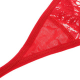 Maxbell Maxbell Women Sexy Embroidered Heart Shaped Lace Underwear G-string Briefs Red