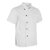 Unisex Chef Jackets Coat Short Sleeves Shirt Kitchen Uniforms White M