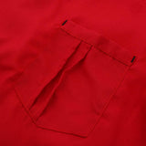 Maxbell 2x Unisex Chef Jackets Coat Short Sleeves Shirt Kitchen Uniforms M White Red