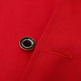 Maxbell 2x Unisex Chef Jackets Coat Short Sleeves Shirt Kitchen Uniforms M White Red