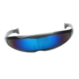 Maxbell 2/set Futuristic Cyclops Mirrored Sunglasses Narrow Monoblock Shield Glasses