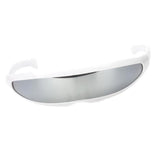Maxbell 3x Futuristic Mirrored Sunglasses Narrow Monoblock Shield Glasses