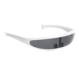 Maxbell 2x Futuristic Narrow Mirrored Visor Sunglasses Space Alien Robot Sunglasses