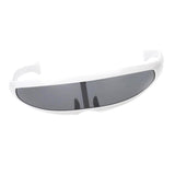 Maxbell 2x Futuristic Narrow Mirrored Visor Sunglasses Space Alien Robot Sunglasses