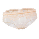 Maxbell Sexy Sheer Mesh Panties Low Rise Briefs Underwear Lingerie Beige - Aladdin Shoppers