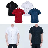 Maxbell 2pcs Womens Mens Chef Jackets Coat Short Sleeves Shirt Kitchen Uniforms