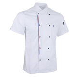 Maxbell 2pcs Womens Mens Chef Jackets Coat Short Sleeves Shirt Kitchen Uniforms