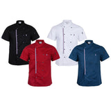 Maxbell Women Men Chef Jackets Coat Short Sleeves Shirt Kitchen Uniforms XXL White