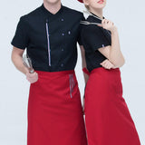Maxbell 2pcs Womens Mens Chef Jackets Coat Short Sleeves Shirt Kitchen Uniforms
