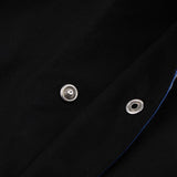 Maxbell Women Men Chef Jackets Coat Short Sleeves Shirt Kitchen Uniforms XL Black