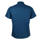 Maxbell Women Men Chef Jackets Coat Short Sleeves Shirt Kitchen Uniforms 3XL Blue
