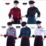 Maxbell 2 Pieces Chef Jacket Uniform Short Sleeves Hotel Kitchen Apparel Cook Coat