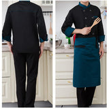 Maxbell 2 Pieces Chef Jacket Uniform Short Sleeves Hotel Kitchen Apparel Cook Coat