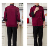 Maxbell 2 Pieces Chef Jacket Uniform Short Sleeves Hotel Kitchen Apparel Cook Coat