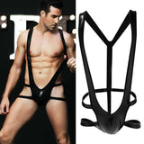 Maxbell Sexy Black Stretch Mankini Thong Underwear Lingerie Bodysuit Body Harness - Aladdin Shoppers