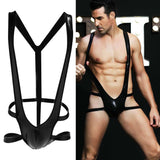 Maxbell Sexy Black Stretch Mankini Thong Underwear Lingerie Bodysuit Body Harness - Aladdin Shoppers