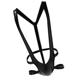 Maxbell Sexy Black Stretch Mankini Thong Underwear Lingerie Bodysuit Body Harness - Aladdin Shoppers
