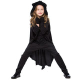 Maxbell Kids Bat Halloween Costume Spandex Hooded Jumpsuit with Wing Girls Boys S