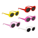 Maxbell Retro Clout Goggles Glasses Oval Bold Mod Thick Frame Sunglasses Pack of 2