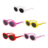 Maxbell Retro Clout Goggles Glasses Oval Bold Mod Thick Framed Sunglasses White - Aladdin Shoppers